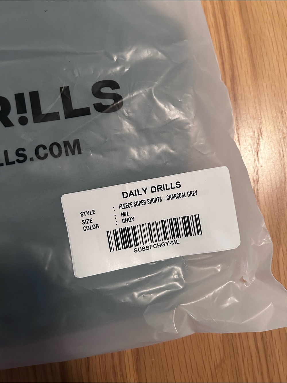 Daily Drills Fleece Super Shorts - Charcoal Grey Size M/L NWT - Picture 11 of 12